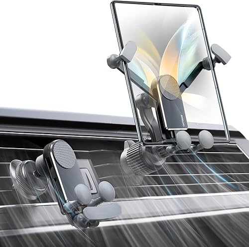 Miniatura 8 de Xuenair Soporte para automóvil Z Fold 4, compatible con fundas soporte de coche plegable de aluminio para 4, 3, soporte universal de gravedad para