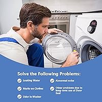 Vista 4 de Junta de arranque de puerta de lavadora MDS47123608 WM8100HVA mejorada, sello de junta de puerta de lavadora compatible con LG/Kenmore