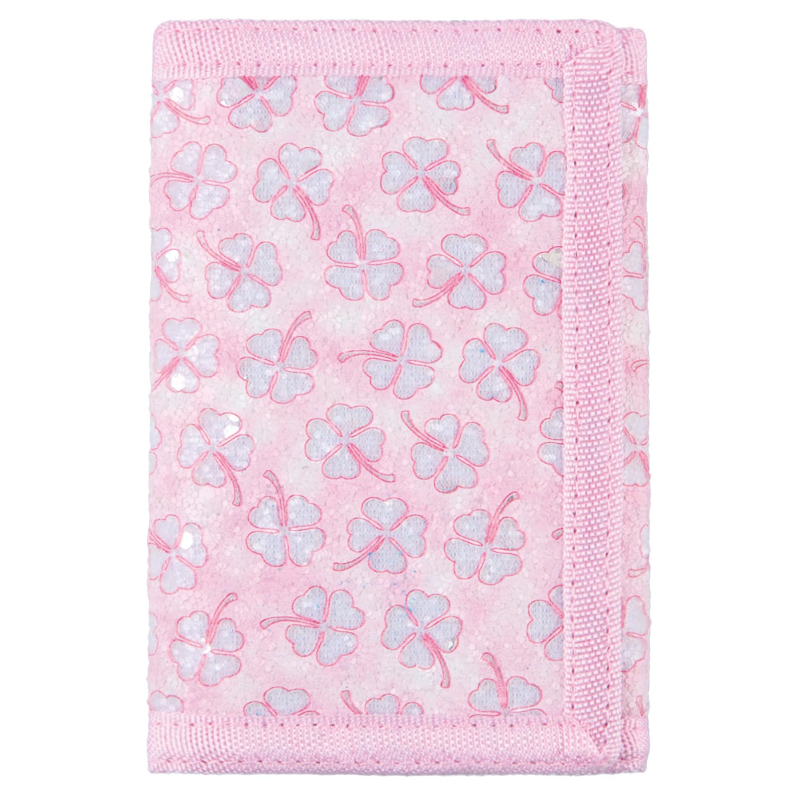 Kids Wallets for Girls, Little Girls Wallet for Kids, Wallet for Teen Girls, Toddler Wallet for Girls with Magic Sticker, RFID Nylon Wallet/Canvas Wallet with Coin Pocket for Gifts, Pink Leaf