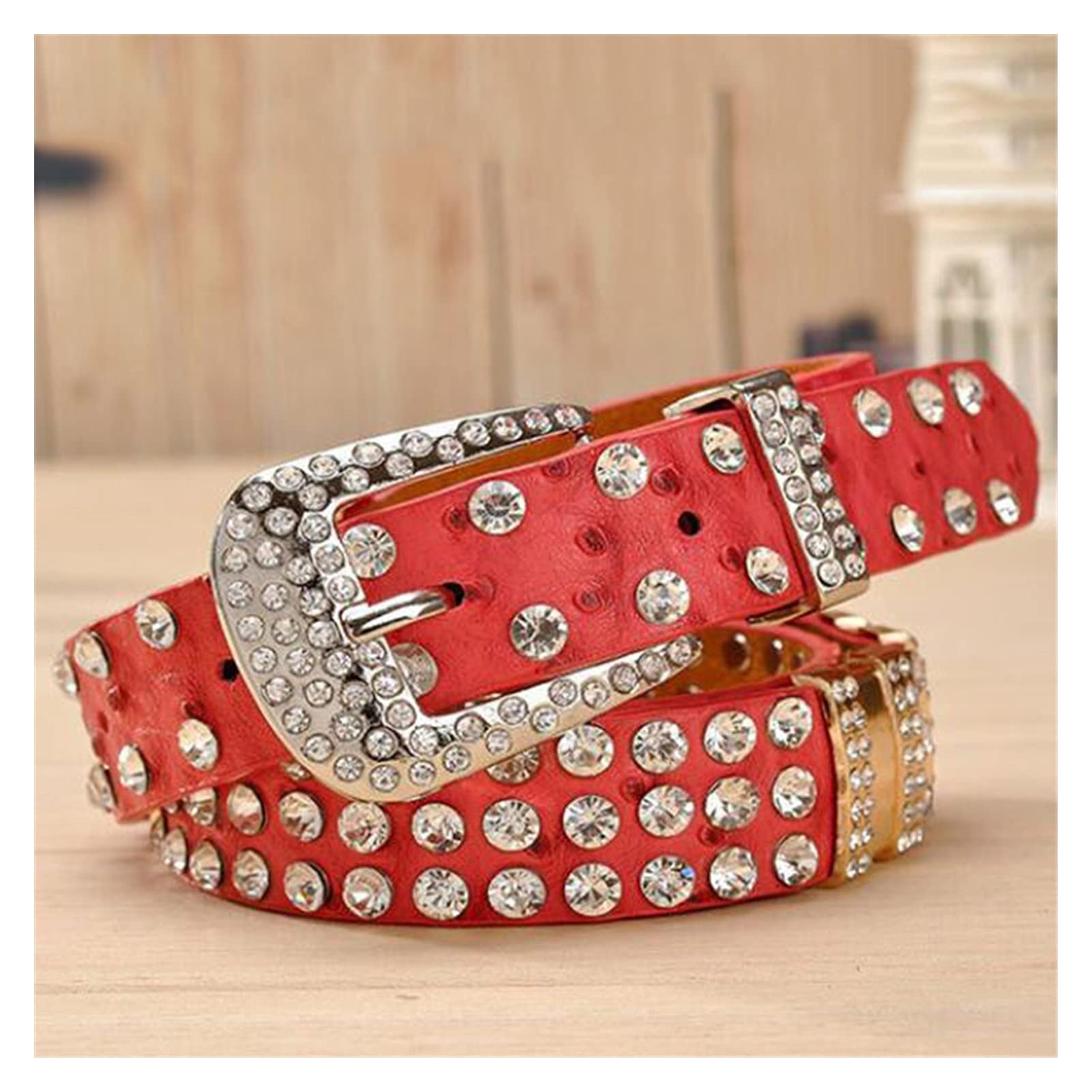 高級 ママズマートHLDETH Belt Strap Diamond Western Cowboy Cowgirl Bling Crystal Studded