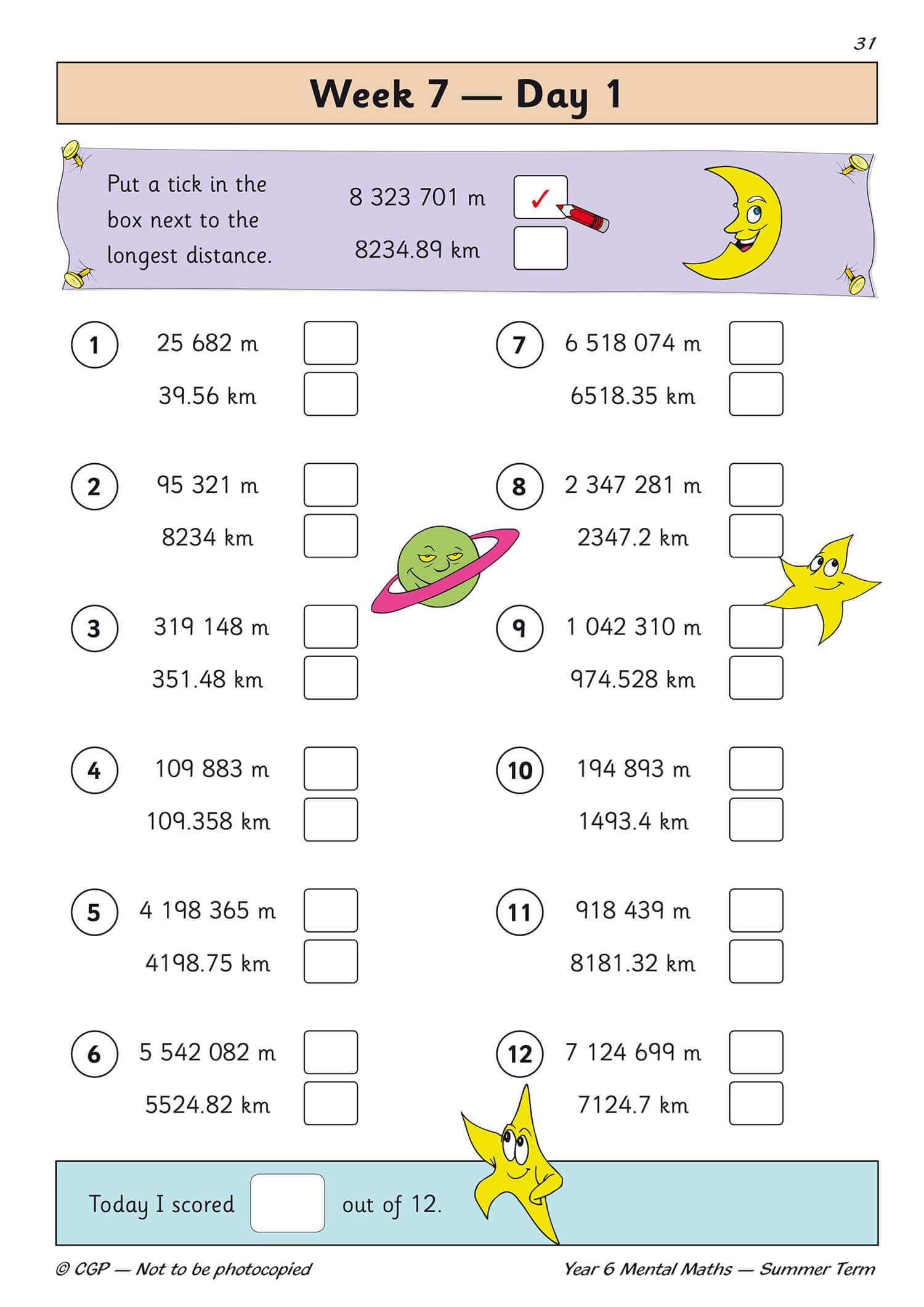 New KS2 Mental Maths Daily Practice Book: Year 6 - Summer Term (CGP KS2 Maths) - Image 5