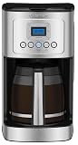 Cuisinart Coffee Maker, Programmable, Stainless Steel, 14-Cup Glass Carafe | PerfecTemp coffee machine with 1-4 cup settings, strength control, auto-off & a reusable gold tone filter, DCC-3200 14-Cup Glass Stainless Steel