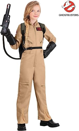 Miniatura 9 de Disfraz de Cazafantasmas para niños con accesorio de paquete de protones, overol de Cazafantasmas, traje con licencia oficial para Halloween