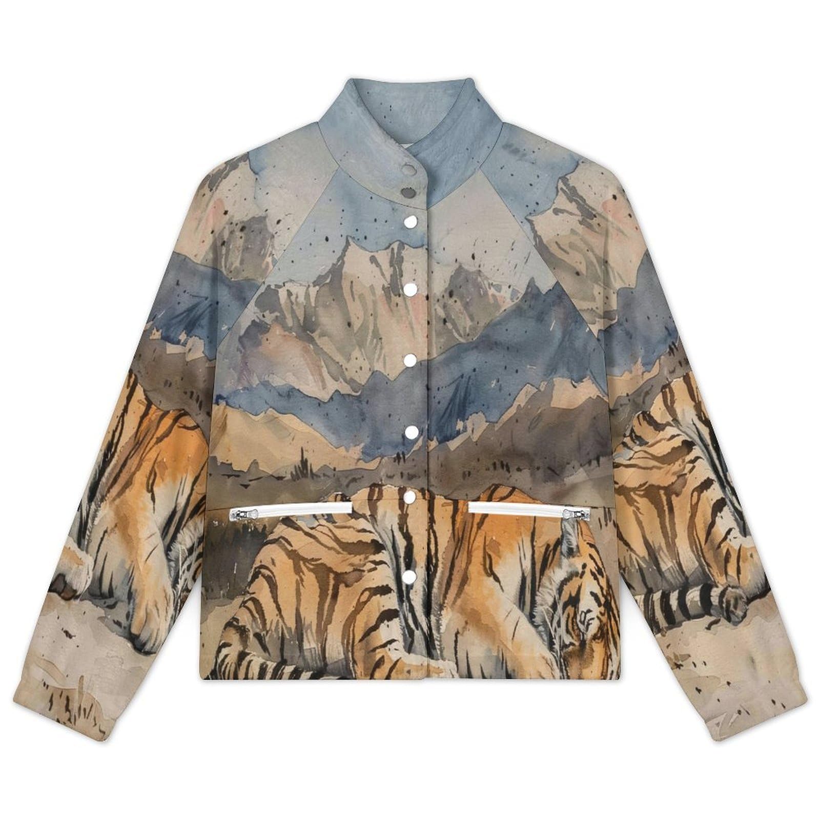 OFFSUM Veste Polaire Pour Femme - Grand Tigre Des Montagnes Gilet D'Extérieur Doux, Chaud Et Décontracté Pour L'Automne Et L'Hiver, Disponible En Grandes Tailles.
