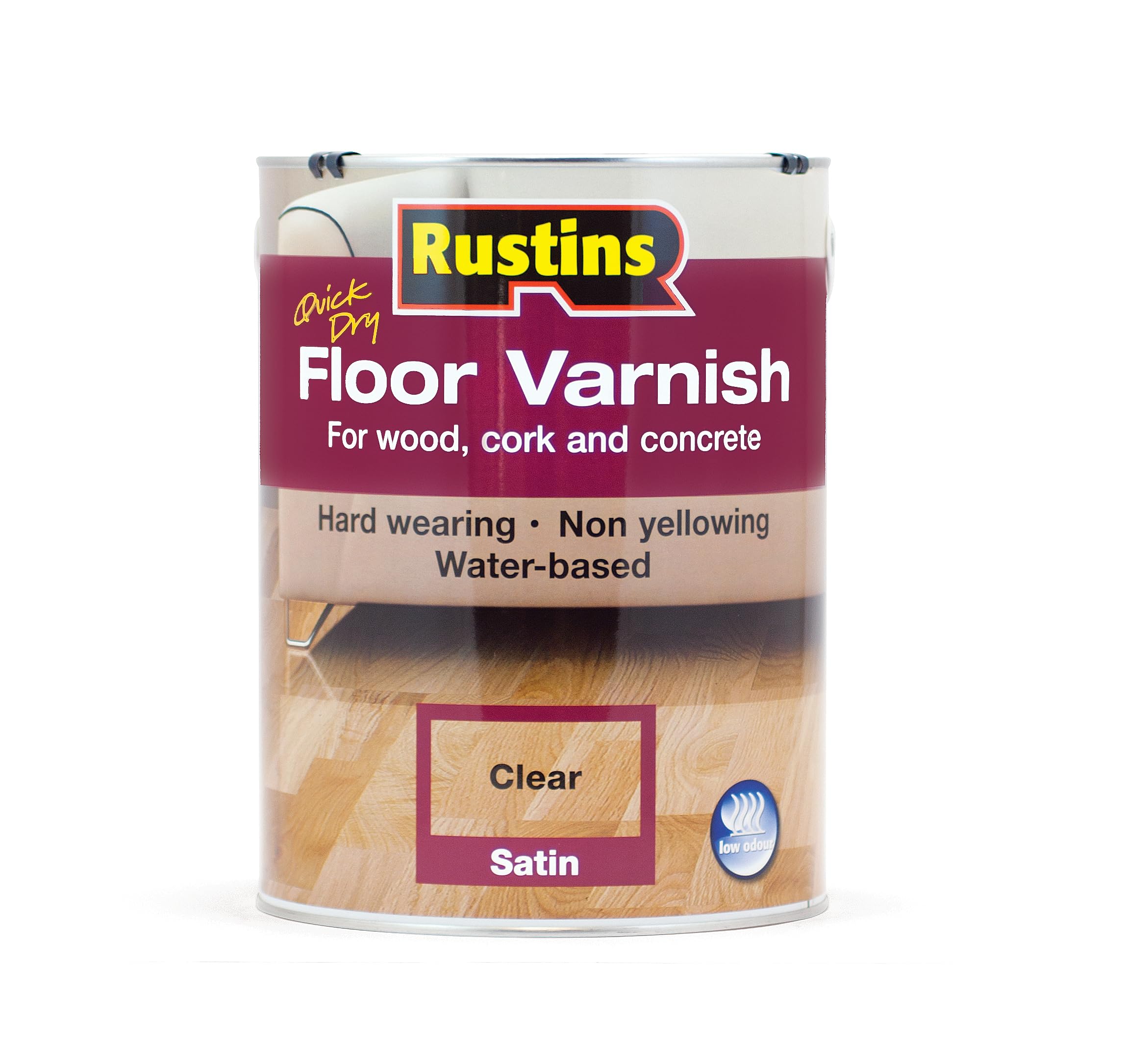 Rustins Afcs5000 Quick Dry Floor Varnish Satin 5 Litre 5015332000067