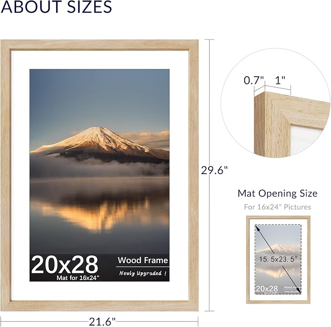 Portarretratos 20X28 Natural Oak Pack 3 unidades miniatura 3