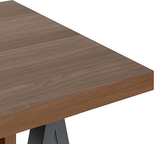 Miniatura 83 de SIMPLIHOME Sawhorse - Mesita de noche de madera maciza de 24 pulgadas de ancho, moderna, industrial, color gris envejecido, para sala de estar y