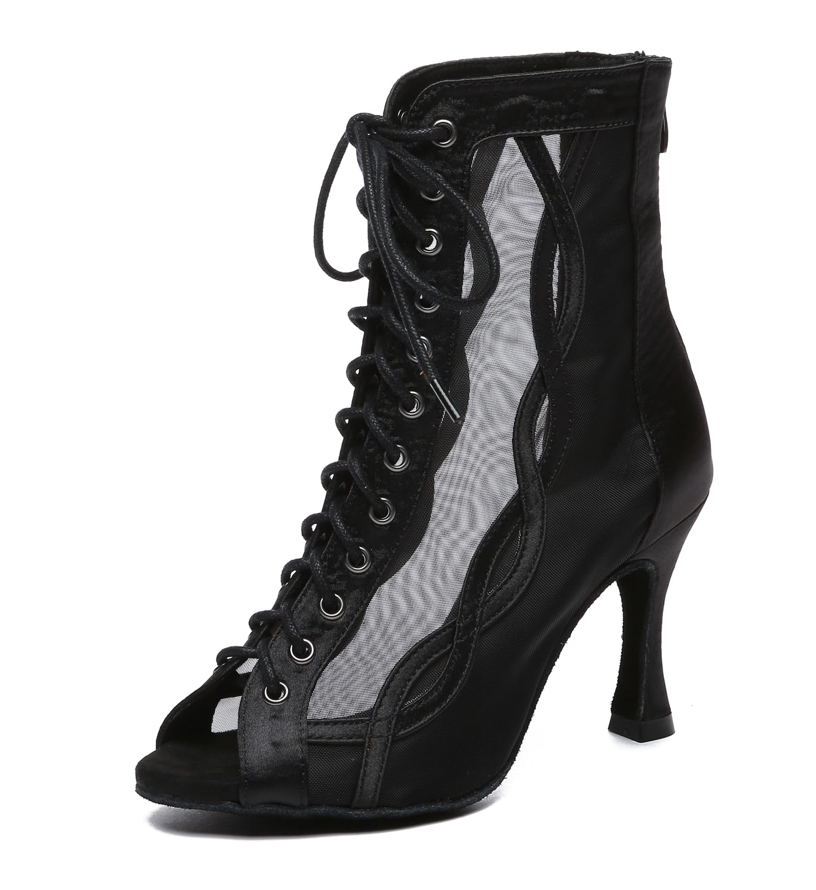 Chaussures de danse sexy pour femme - Bottines de danse ouvertes pour soirée ou bal de fin d'année