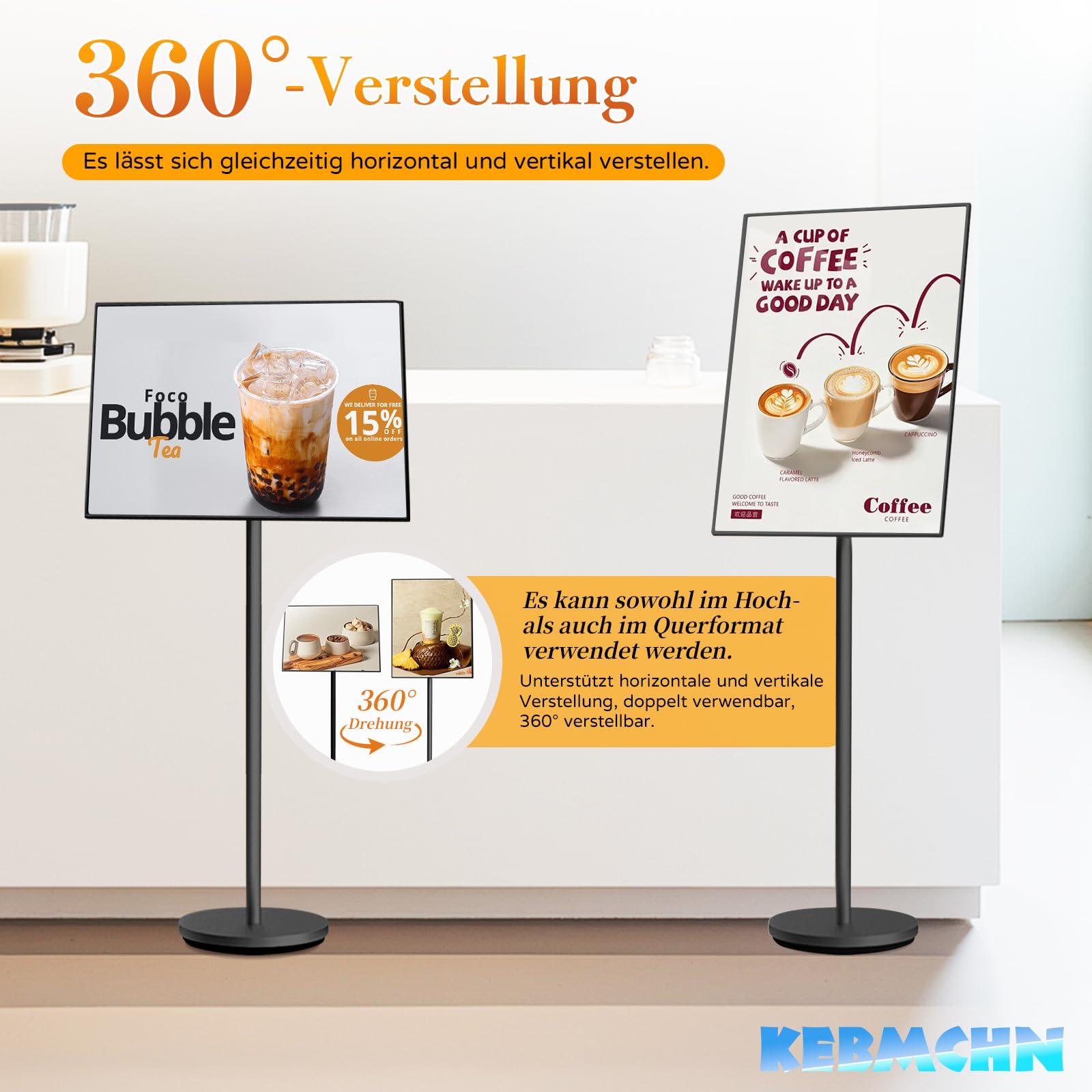 A2 Aufsteller| Plakatständer | Informationsständer |Schwerlast Präsentationsständer Menü Ständer Kundenstopper Werbeständer Schildhalter Flipchart Ständer(Schwarz）
