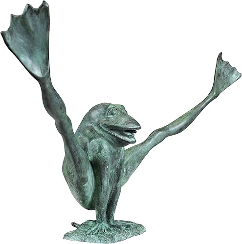 Miniatura 2 de Design Toscano Legs Leap Frog - Estatua de jardín de bronce, grande