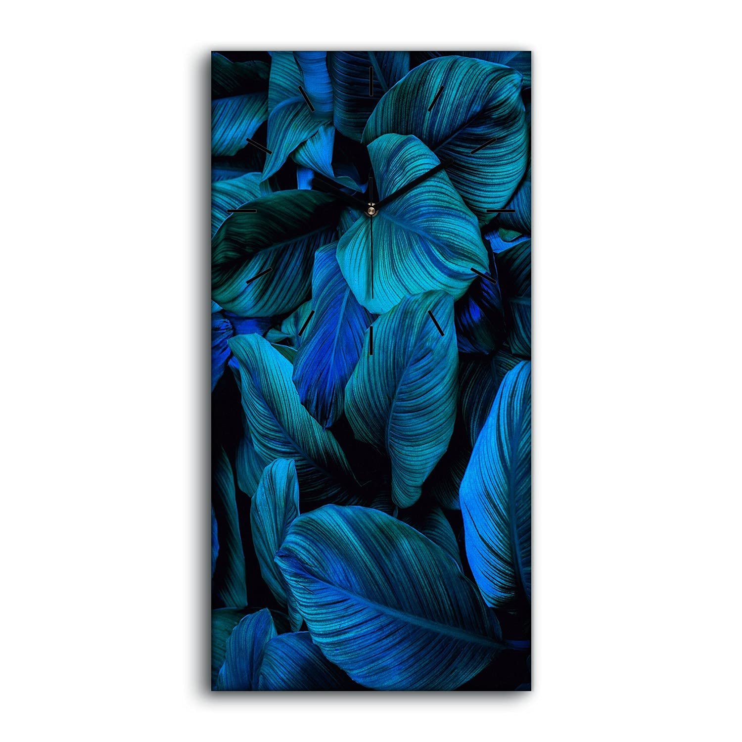 Horloge sur Toile Image Art Moderne Décoration Murale Fleurs 30x60cm