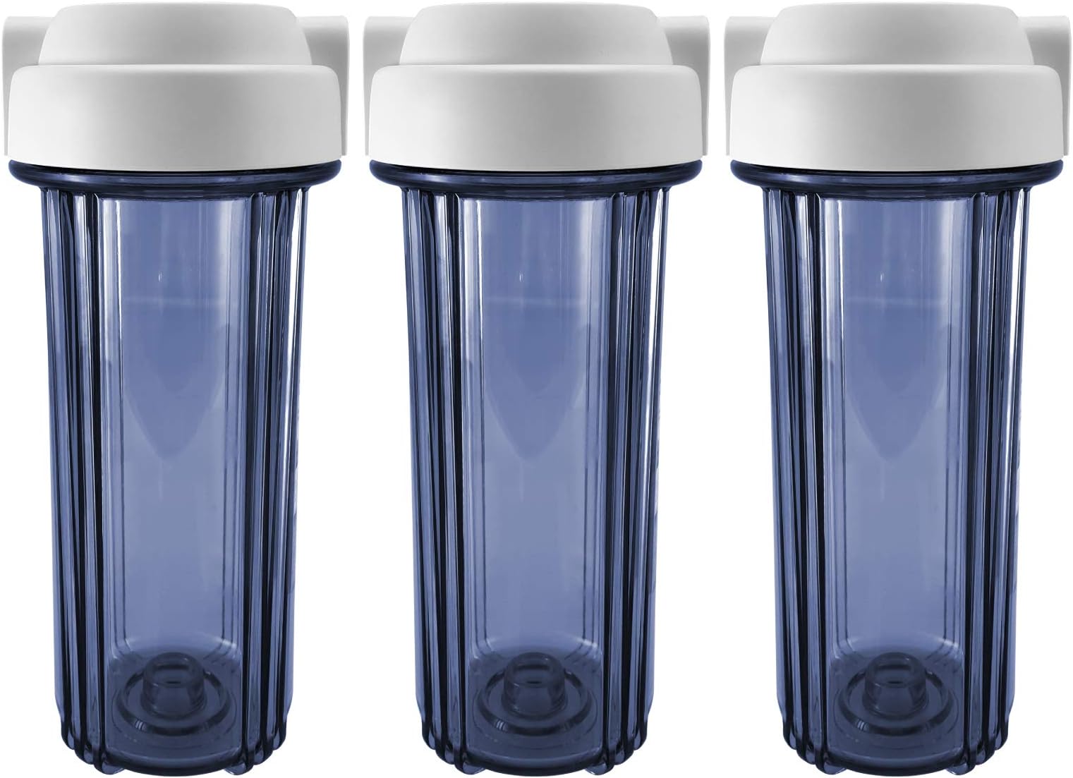 Express Water Clear Double O Ring Standards 10" Filter Housing for RO Reverse Osmosis System - 3 Pack