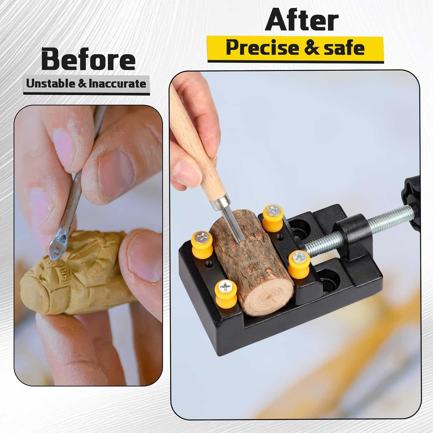 2 Pcs Mini Bench Vice Clamp Mini Flat Clamp Opening Parallel Table Vise Jewelry Vise Small Drill Press Vice for DIY Projects Watch Repair Jewelry Craft Carving Modeling