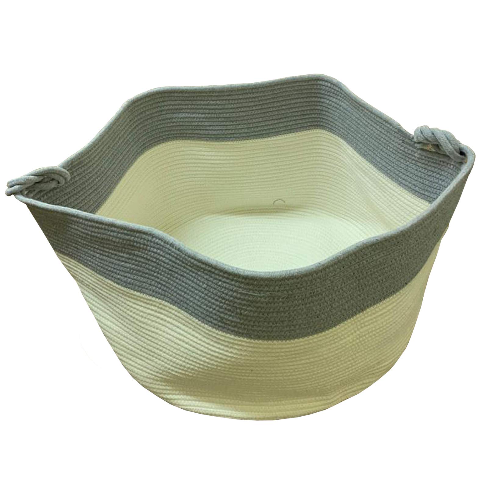 Xample® XXXLarge Cotton Laundry Rope Woven & Toys Basket Strong Laundry Hamper Flexible For Blankets Towels Toys Organizer Storage, Kids Home Gift Decor Bins Thread