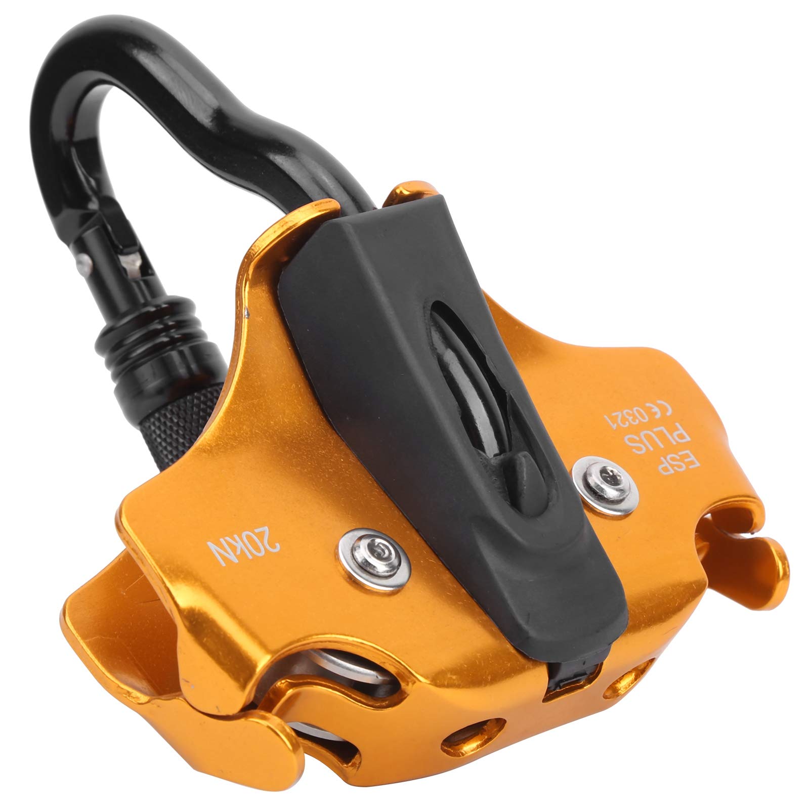 20KN-Doppelrollensystem, Heißgeschmiedete Kletterrolle aus Aluminium-Magnesium-Legierung, Langlebige Seilrolle Zum Klettern, Federbelastete Rolle Zum Bergsteigen