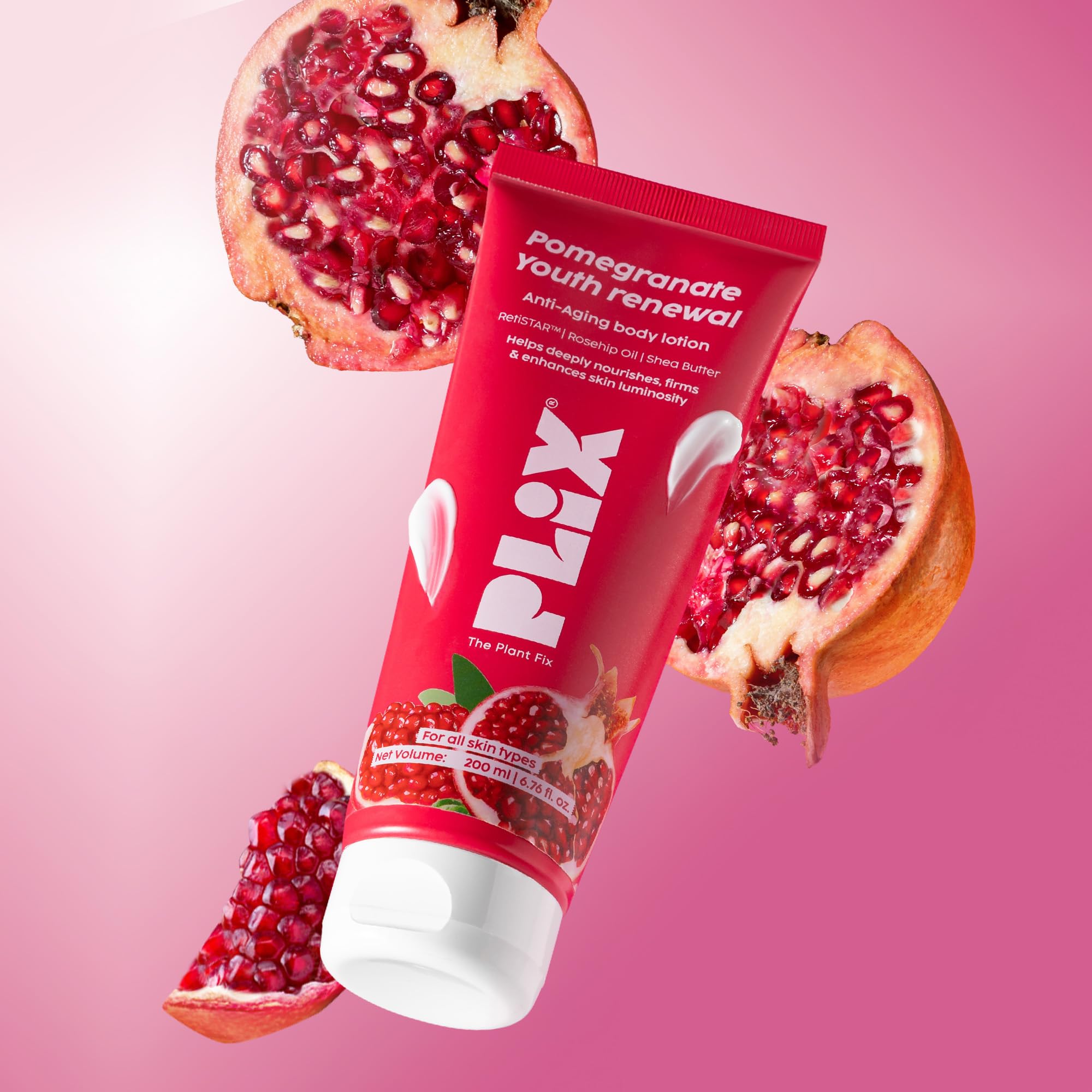 PLIX – THE PLANT FIX | Pomegranate Youth Renewal Anti-Aging Body Lotion | Reduces Fine Lines, Firms & Hydrates Skin | RetiSTAR™, Pomegranate & Shea Butter | Lightweight Daily Care 4