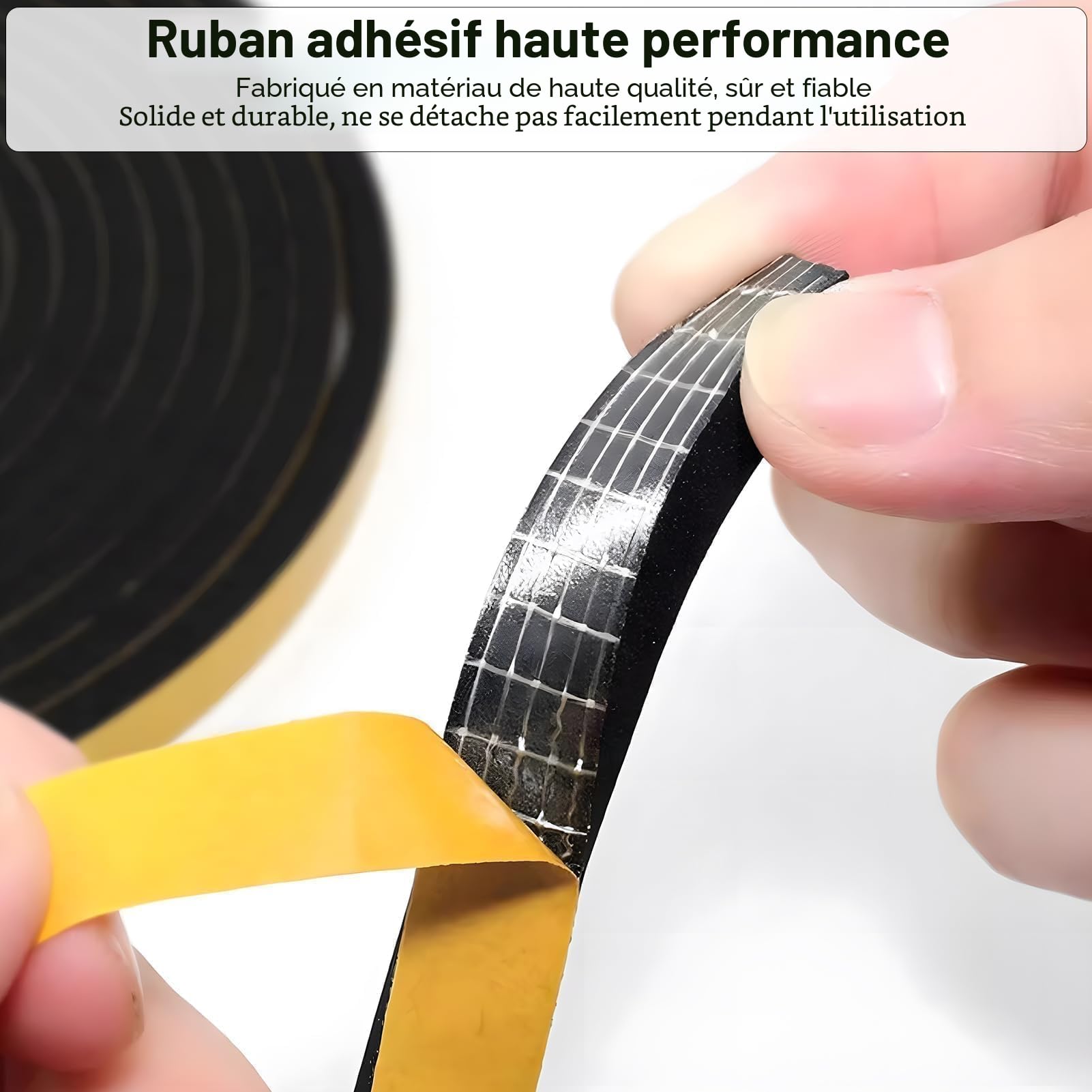 Joint Mousse Adhésif Autocollant 5m pour Plaque de Cuisson avec Grattoir 6x3mm