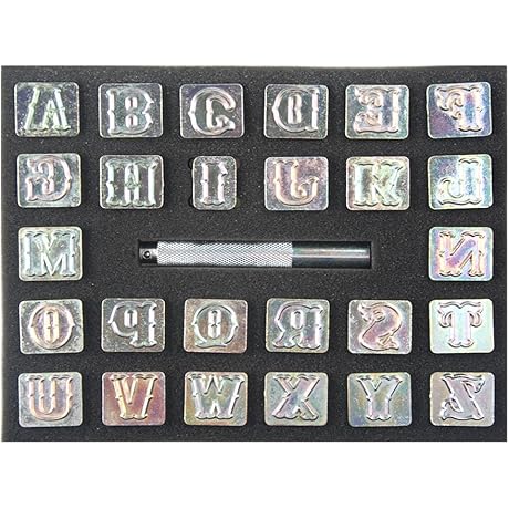 Professional Leathercraft Alphabet Stamping Set