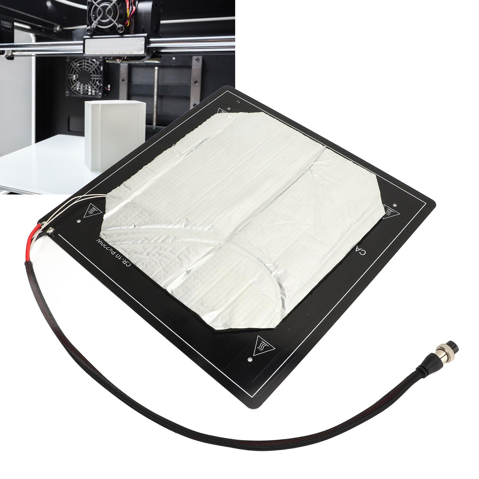 Bordstract Platforma Druku 3D Podgrzewane łóżko, Płyta Aluminiowa 310x310 Mm Drukarka 3D Platforma Gorącego łóżka Dla CR10 I Innych Modeli Drukarek(12V)