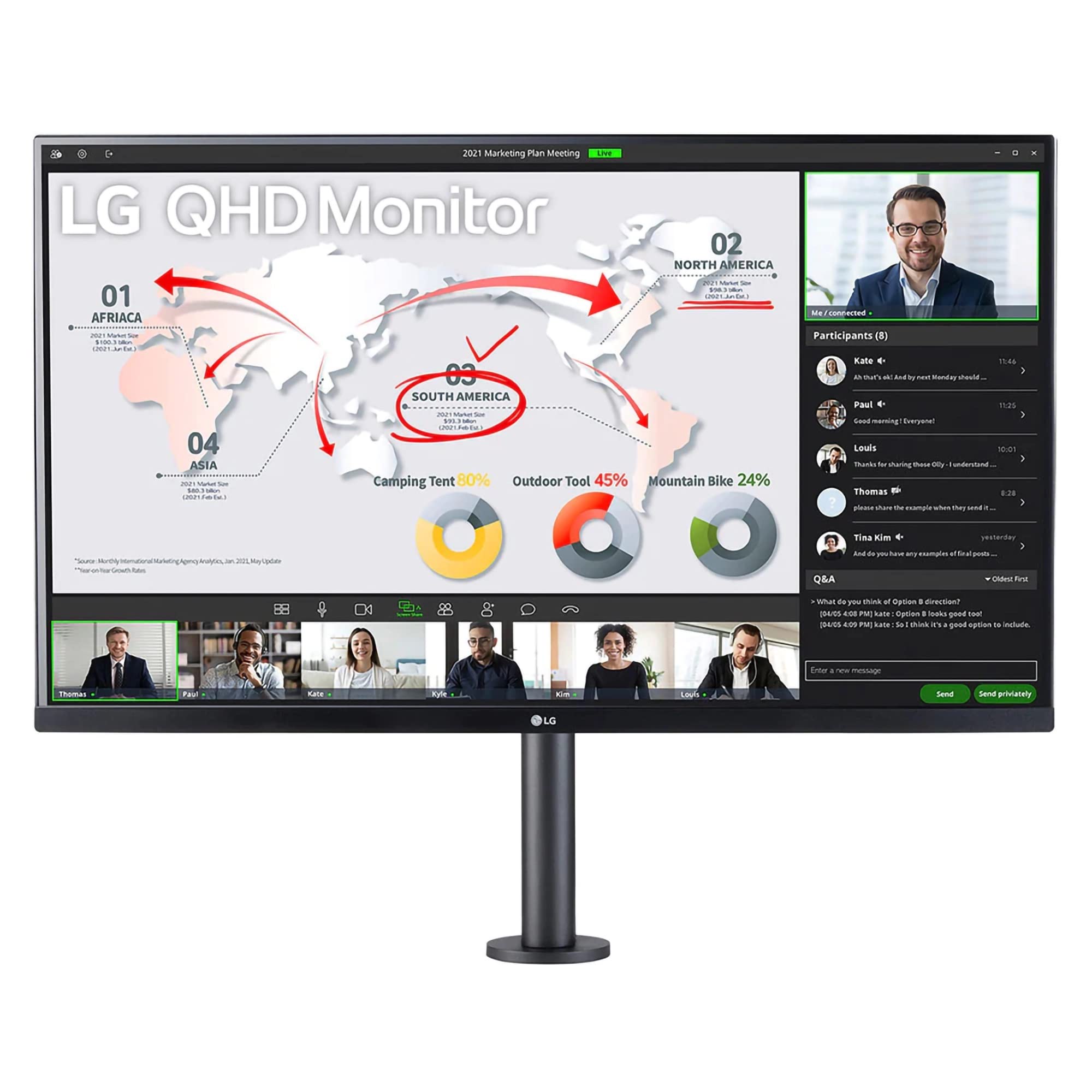 LG Ultrafine 32" (81.28cm) IPS QHD 2560 x 1440 Pixels Monitor with Ergo Stand | HDR10 | USB Type-C |Color Calibrated | MAXXAUDIO® Speaker | Ergonomic Stand (32QP880N) (B0BPBPMZN6) Amazon Price History, Amazon Price Tracker
