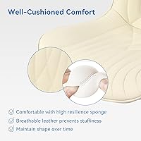 Vista 30 de YOUNIKE Silla de oficina, silla de escritorio sin brazos con ruedas, sillas giratorias ajustables para computadora de oficina en casa, silla