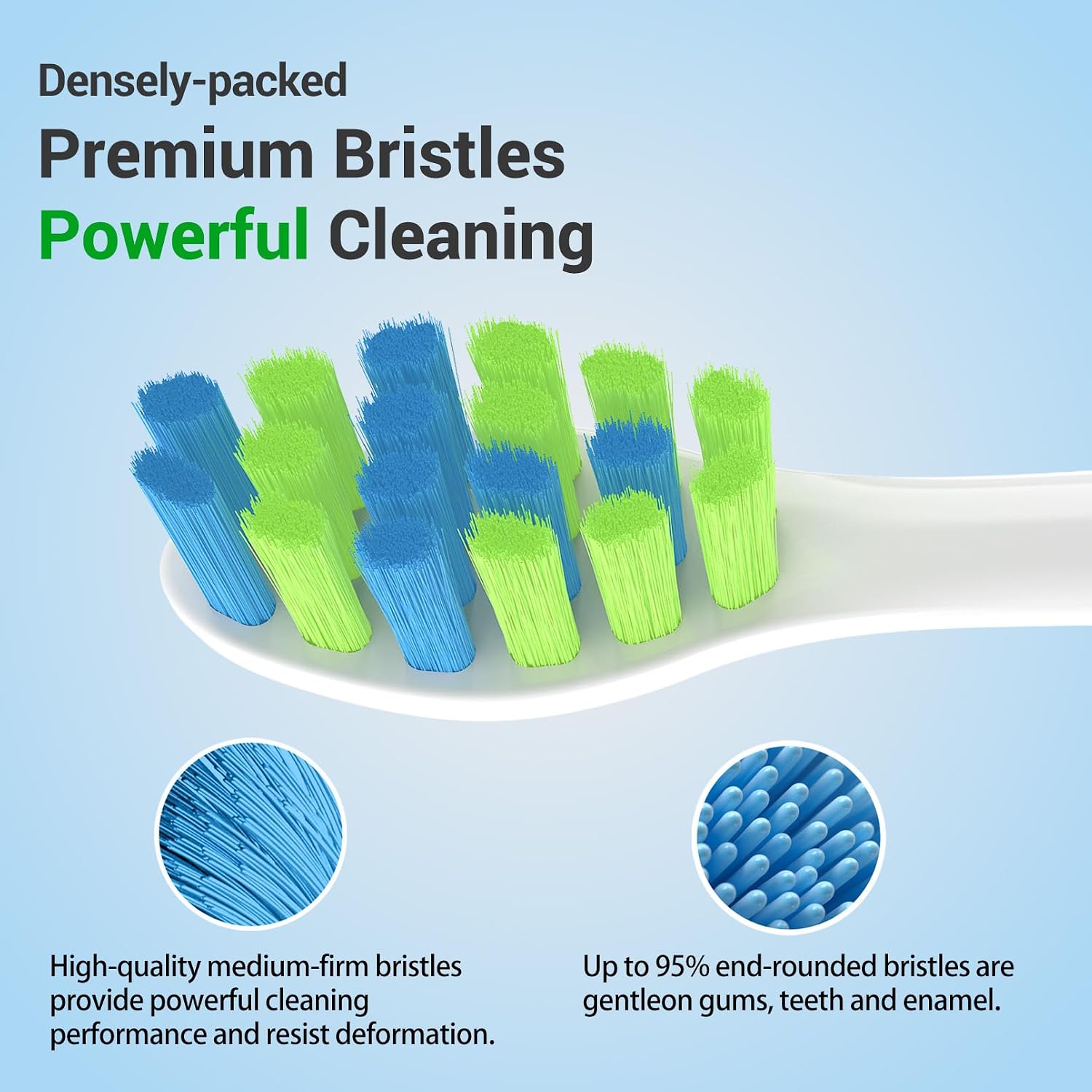 YMPBO 10 Pack Toothbrush Replacement Heads Compatible with 7AM2M AM100/AM105/AM110 Electric Toothbrush, Soft Brush Bristles, White