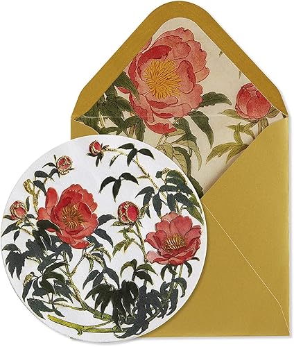 Miniatura 6 de NIQUEA.D Tarjeta de recuperación pronto, flores naranjas con bordado de oro (NGW-0002)