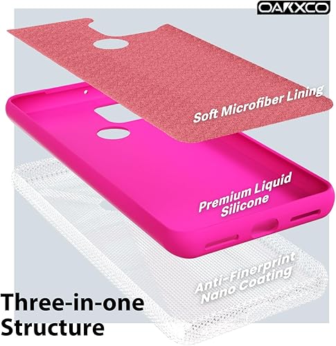 Miniatura 5 de oakxco Funda para teléfono Google Pixel 5 de silicona líquida, color sólido brillante fluorescente, bonita funda protectora de TPU de goma suave