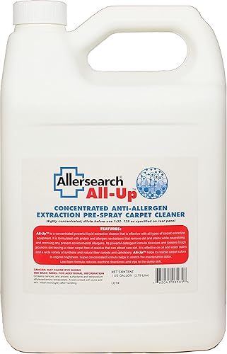 Allersearch All-Up - Spray concentrado antialérgico para alfombras, 1 galón (128 onzas)