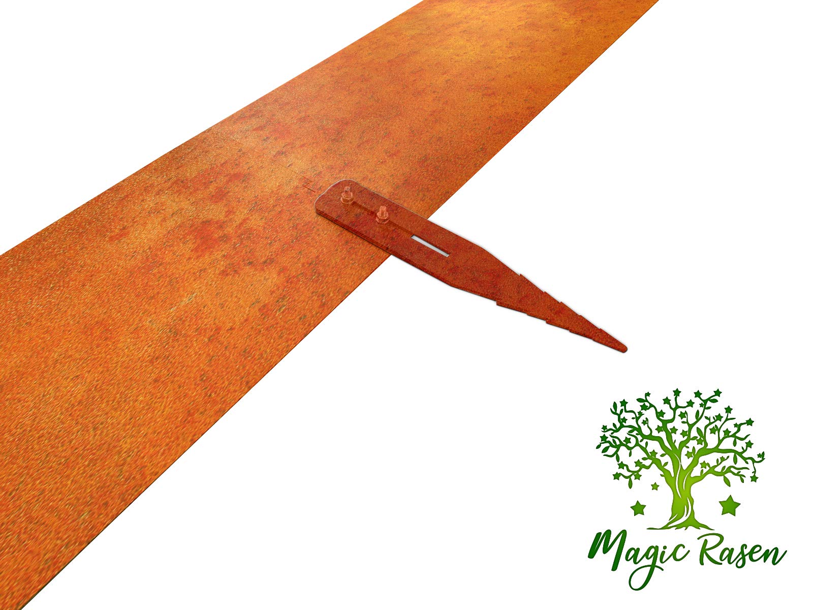Rasenkante 4mm 15-25cm Corten Stahl Edelrost Mähkante Beeteinfassung Umrandung Metall Magic Rasen ZP (12, 25)