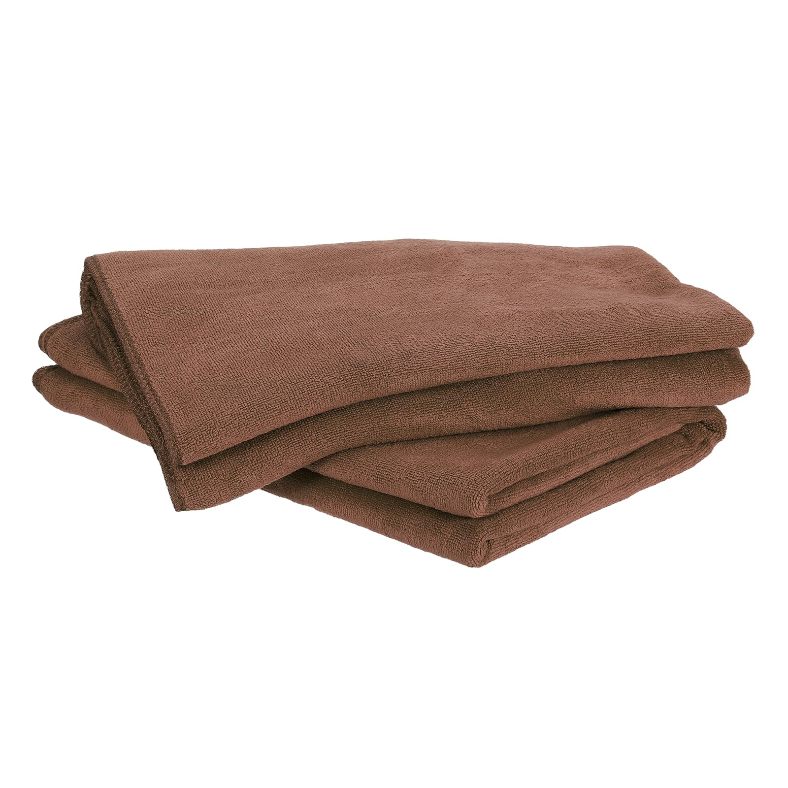 sourcing map 2 Pack Microfiber Cleaning Cloth, 71" x 24" Multi-Functional Cleaning Towels Reusable Absorbent Rags for Car Wash Kitchen Household Window Clean, Brown โ image 1