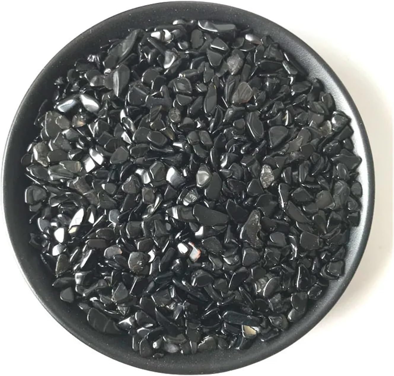 3 Size 100g Natural Black Obsidian Quartz Crystal Gravel Degauss Purification Natural Stones and Minerals Fish Tank Stones(100g 9-12mm)