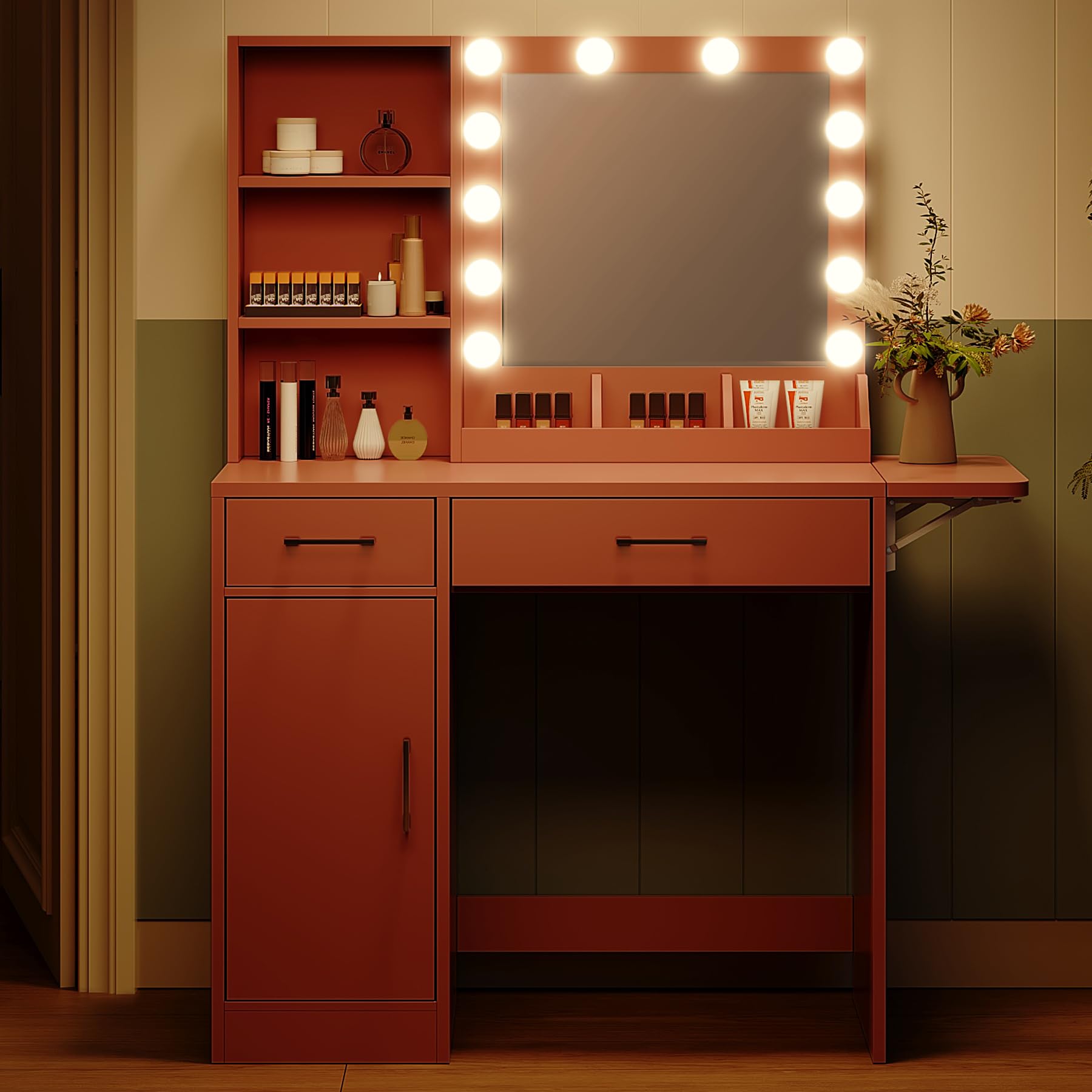 Target Vanity Desk With Mirror Pink Vanity Desk With LED Lights