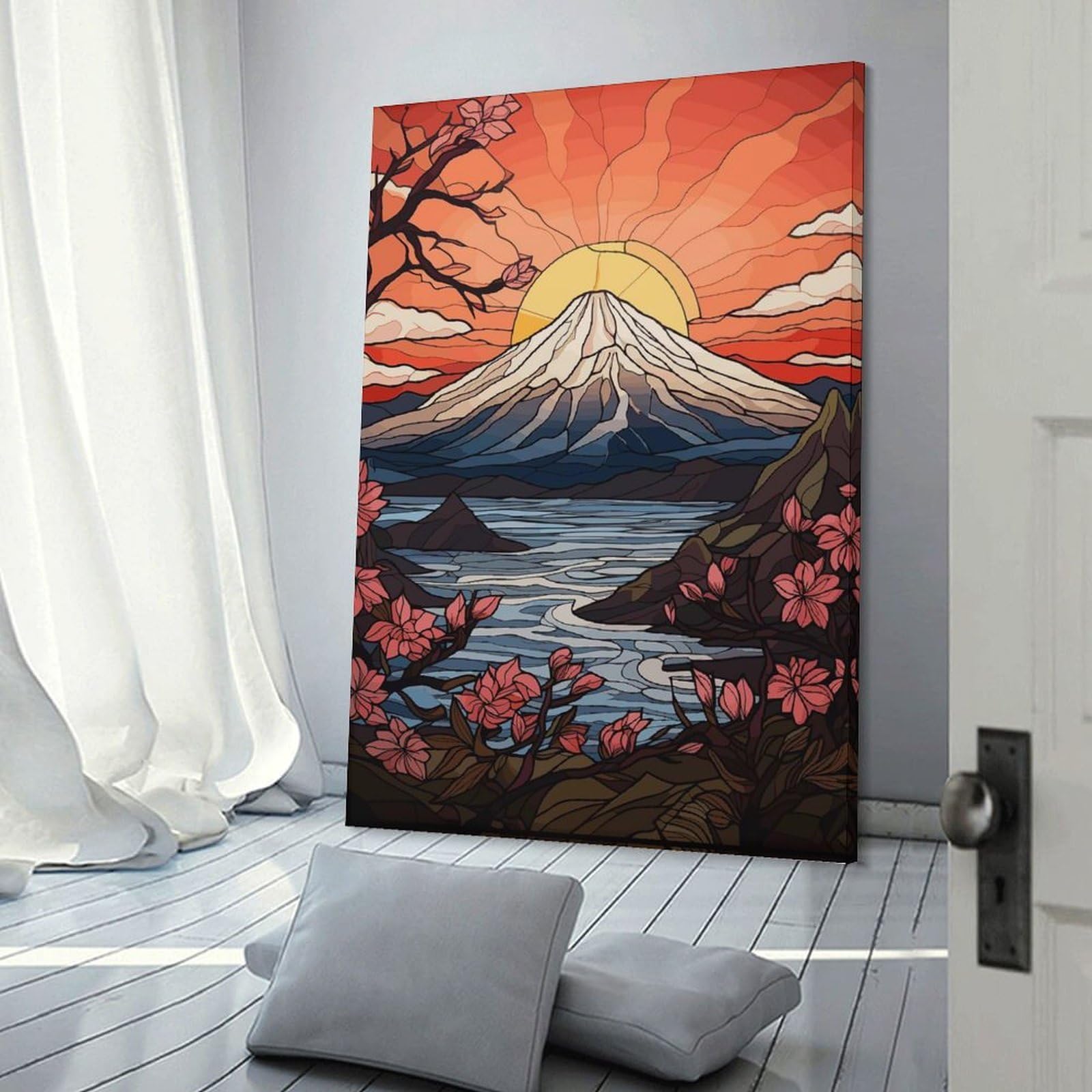 Junmoney Wall Picture Print Fuji Mount Glass, 24x36inch(60x90cm), for Wall Displays, Bedrooms Or Room Updates, Wall Decor Suited to Curated Displays