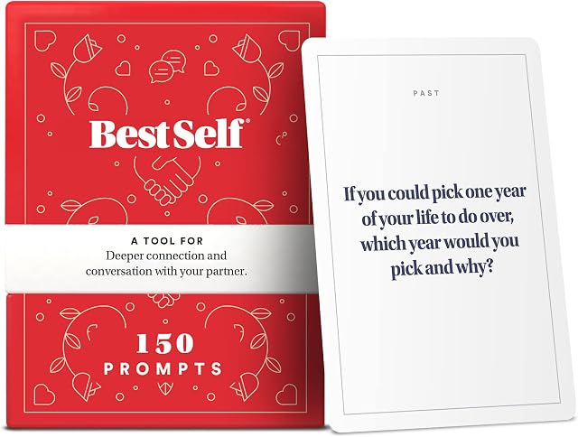 Couples Game Deck by BestSelf 150 Engaging Conversation Starters for Couples to Strengthen Their Relationship, Trust & Openness Best Couples Gifts and Couple Game