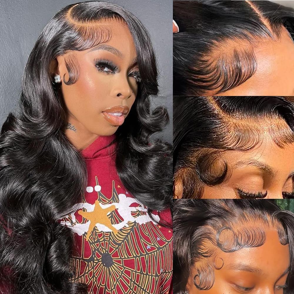 Amazon.com : padise 22Inch 13x6 Body Wave Lace Front Wigs  display picture 1