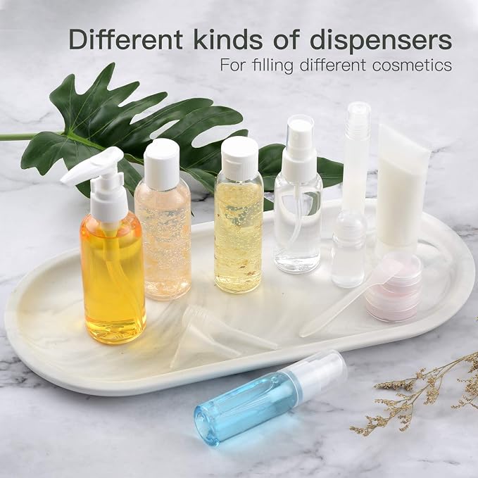 Amazon.com: Lisapack 14 recipientes de viaje para botellas de artículos de  tocador (máx. 3.4 fl oz) kit de dispensador, tamaño de viaje para avión  cosmético líquido (transparente) : Belleza y Cuidado Personal