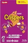 CRISPERS, All Dressed Flavour, 18 Individually Wrapped Snack Packs, Bulk Lunch School Snacks, Value Pack, Is It a Chip or a Cracker, 504 g (28 g bags each)