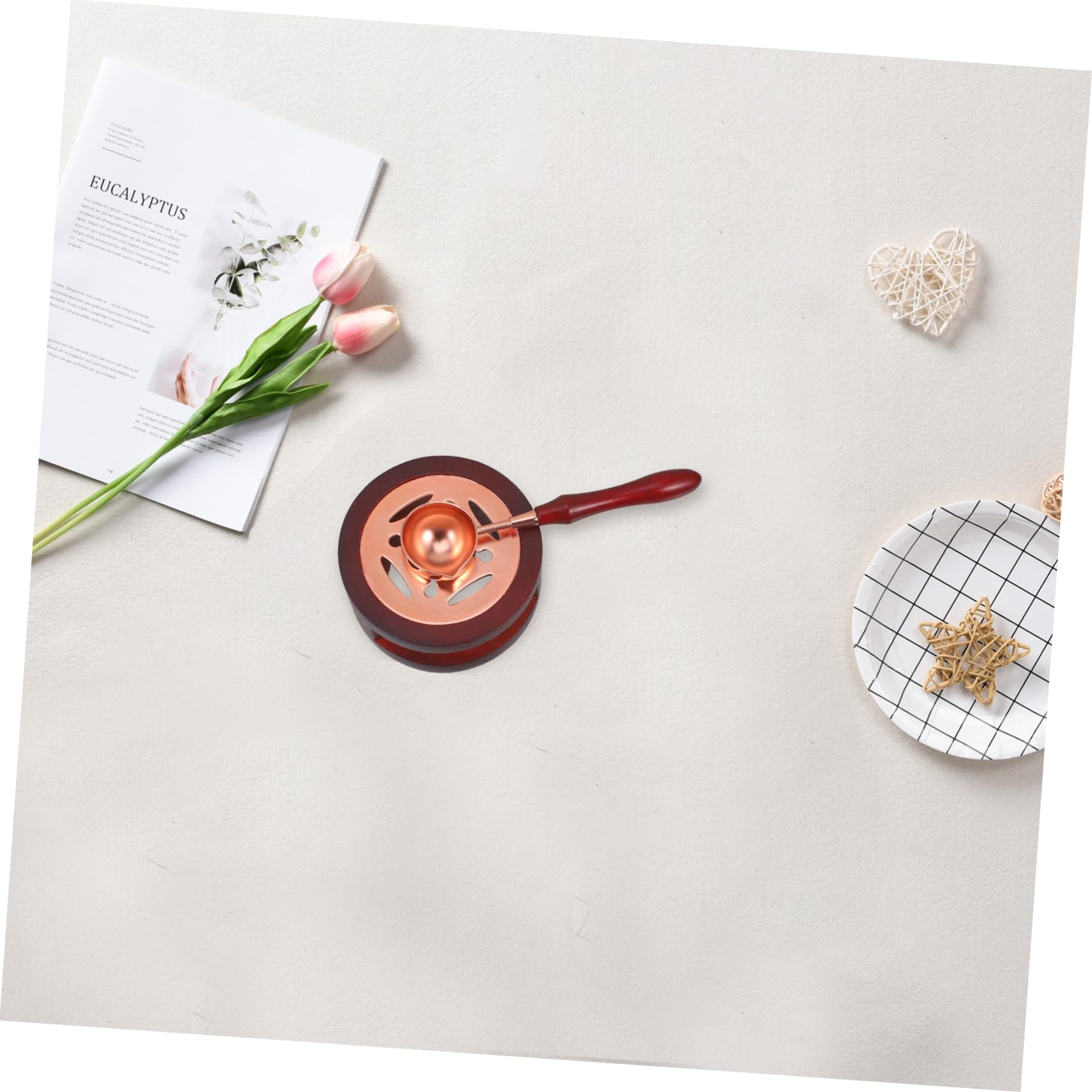 NUOBESTY 5ensembles Kit De Sceau Cire avec Four à Cire Et Cuillère à Fondre Accessoires De Cachet pour Invitations Et Artisanat Complet