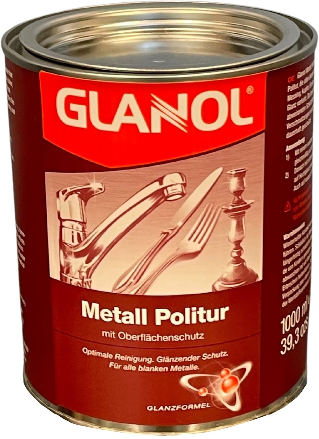 Chabrias LtdGLANOL/WENOL Metal Polish with Surface Protection Gloss Formula (1 Tin, 1000ml)