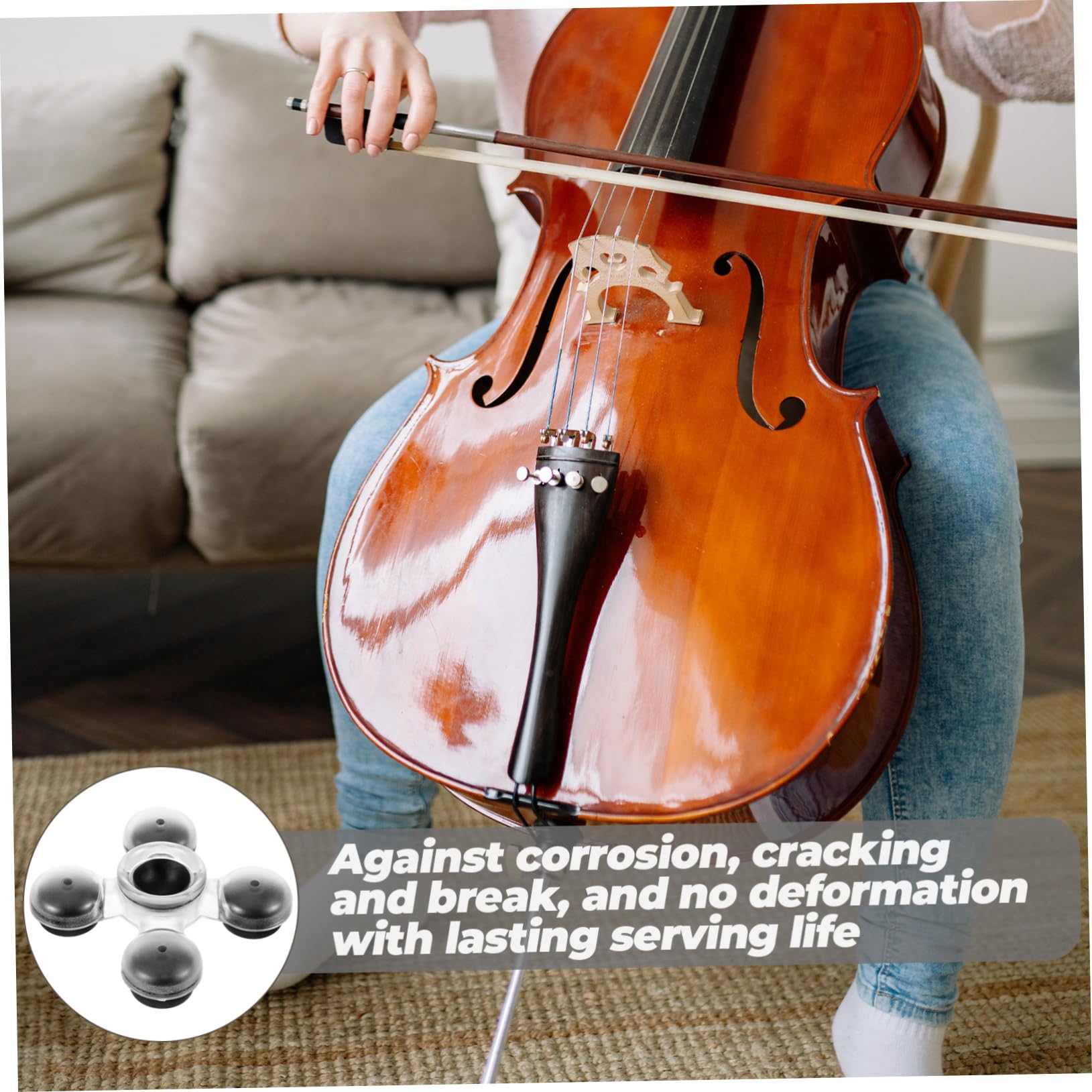 OFFSCH Endpin Stopper for Cello Slipstop Rest Anti-slip Mat Violin Accessory Cello Slip