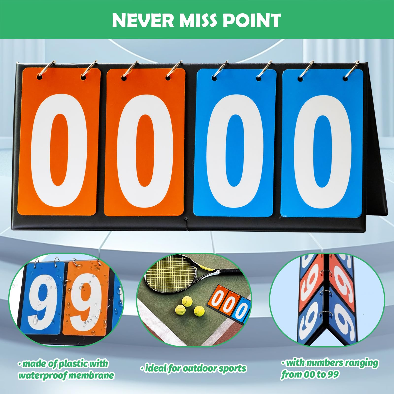 Yauhar 10Pcs Soccer Referee Kit Contain 4-Digital Portable Table Top Scoreboard Flipper, Stainless Steel Sports Whistles, Red Yellow Cards with Notebook for Football Soccer - Image 3