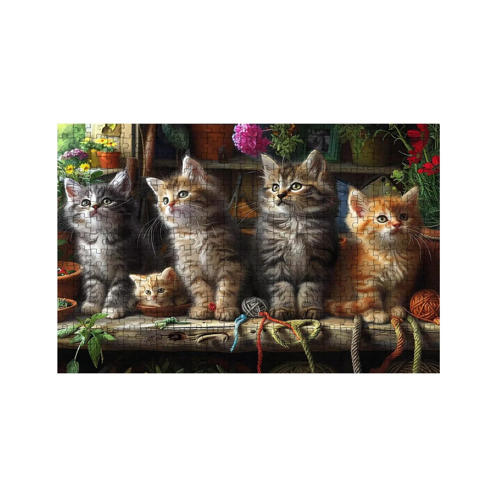 Puzzle 2000 Teile Katze Puzzle 2000 Teile Erwachsene Tier Holzpuzzle Erwachsene, Klassische Puzzle für Lehrreich Stress Abbauen als Frühlingsdeko Wohnzimmer Geschenke für Frauen 70 x 100Cm LZPT-03621