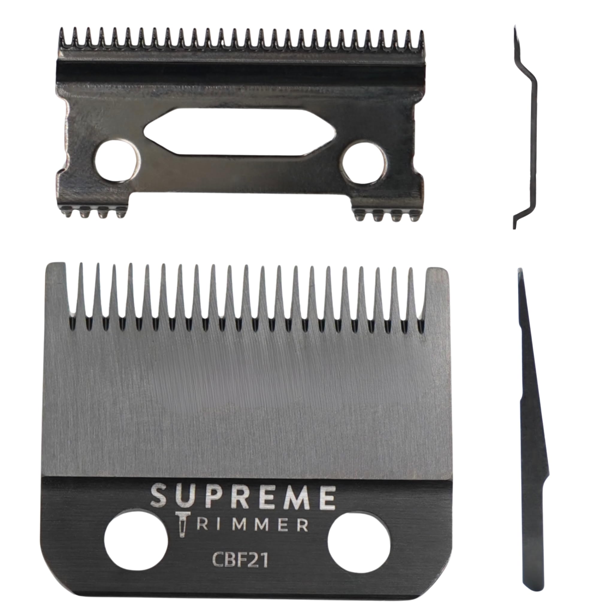 Supreme Trimmer DLC CBF21 - Lama di ricambio in acciaio rivestito per Darkstar72 e la maggior parte dei tagliacapelli, colore nero