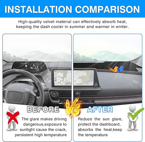 Vista 168 de Autorder Alfombrilla para tablero de instrumentos para Toyota 4Runner 1990-1995, accesorios para camioneta, cubierta de salpicadero, alfombrilla