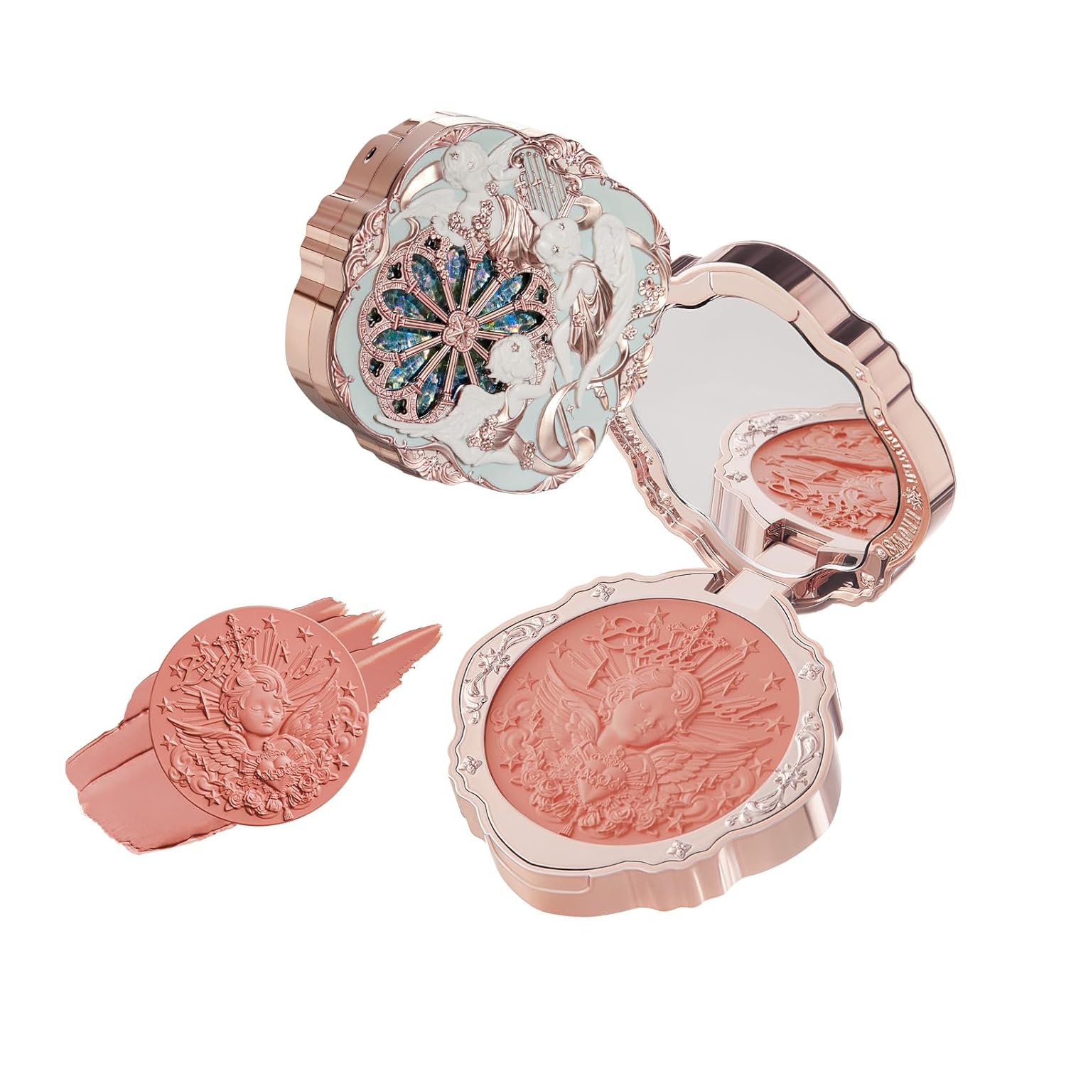 Flower Knows Little Angel Cream Blush,Warm Pink Hydrating Blush for Cheeks,Buildable & Blendable Dewy Face Makeup,Soft Long-Lasting Cute Make Up for Women & Girls,0.21 Oz(03 Paradise Poet)