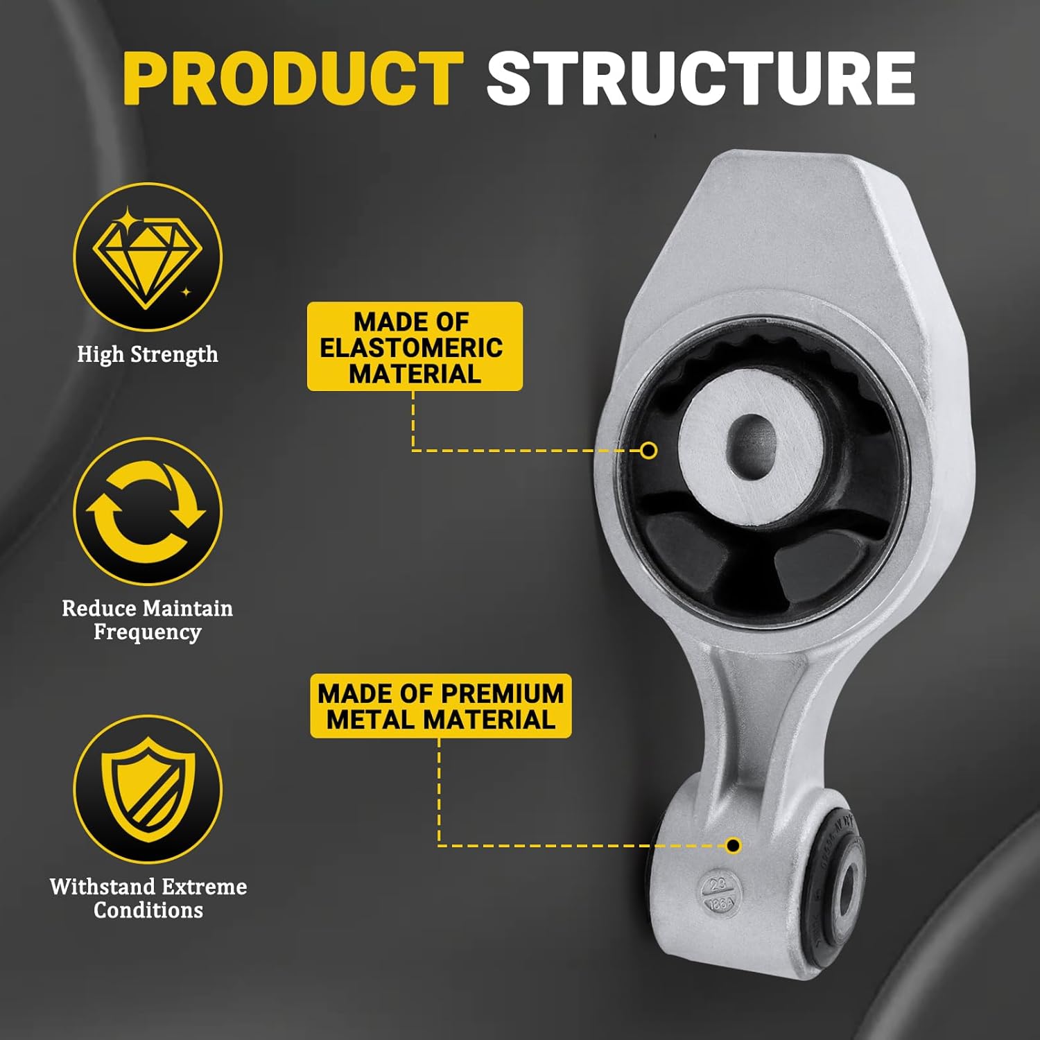 Engine Torque Mount Compatible with Nissan Altima 2013-2018/Maxima 2015-2023 /Murano 2015-2024/2013-2020 Pathfinder/Quest 2015-2017丨Infiniti JX35 QX60 3.5L V6 Replacement for 113504RA0A