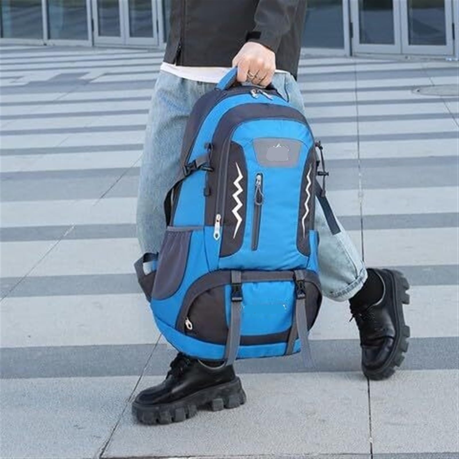 Plecak Turystyczny Kemping 60L Plecak Kempingowy Piesze Wędrówki Trekkingowe Dla Mężczyzn I Kobiet Wspinaczka Górska Na Zewnątrz Torba Podróżna Wielofunkcyjny(Sky Blue)