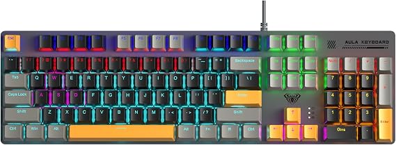 Aula S500 Blue Switch RGB Makrolu Kablolu Gaming Mekanik Oyuncu Klavyesi