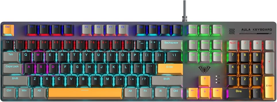 Aula S500 Blue Switch RGB Makrolu Kablolu Gaming Mekanik Oyuncu Klavyesi